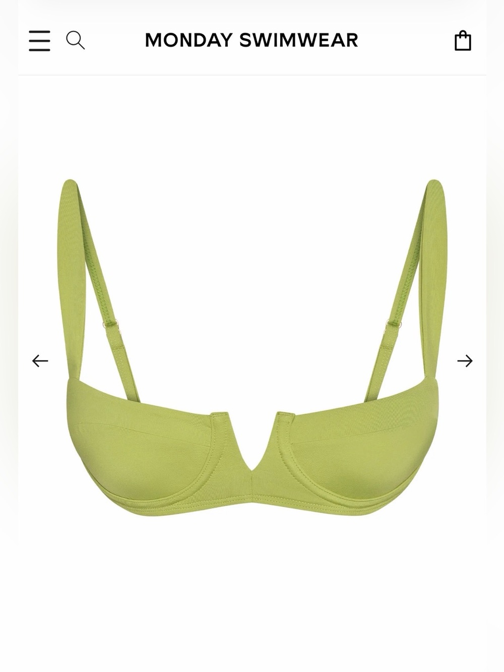 Monday Swimwear Clovelly Top - Apple Size Small